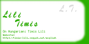 lili timis business card